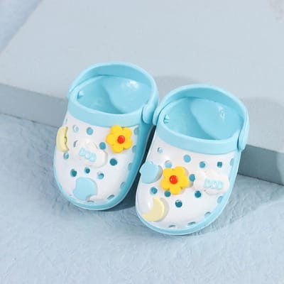 1 Paar Poppen Schoenen Schattige Mini Gaten Sandalen Gemengde Kleur Strandschoenen Pantoffels Poppen Aankleed Speelgoed Accessoires Voor Kinderen Rollenspel