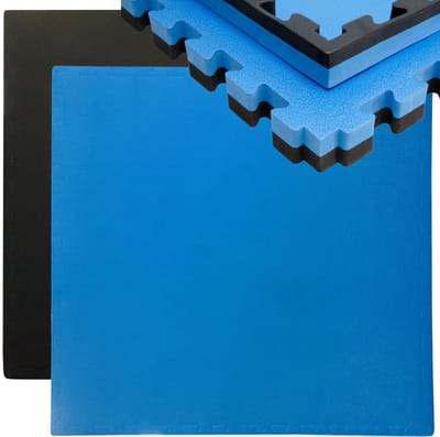 Vechtsportmat 4cm dik - 90x90cm EVA Puzzelmat, omkeerbaar in 2 kleuren extra dik, geluidsdempend & waterbestendig - voor Judo, Karate, MMA, Kickboksen & Fitness