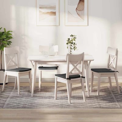 vidaXL - Zitkussens - 4 - st - Corduroy - stof - Donkergrijs - 40 - x - 40 - x - 3 - cm