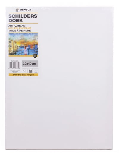 Benson Schildersdoek 30x40 cm - Blanco canvas van zware kwaliteit voor hobbyschilders