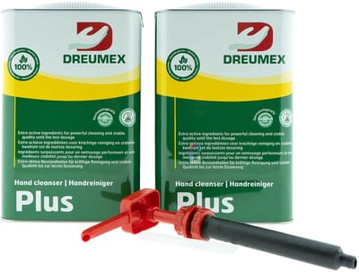 Dreumex Plus garagezeep - ACTIESET 2x 4.2kg + handpomp