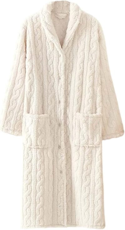 Lange Kimono Badjas - Fleece Kamerjas - Thuis Ontspannen - Zachte Fleece Stof - 320 g - Gekleurd
