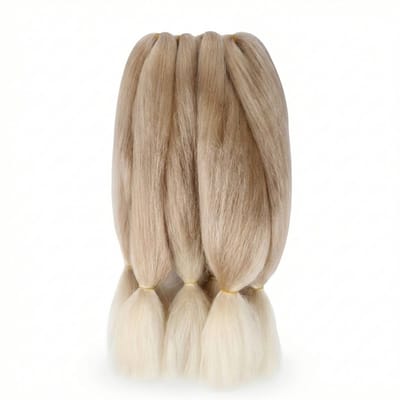 Blond synthetisch vlecht haar dames braiding hair jumbo braid extensies extensions lang vlecht haar om te vlechten – Double Triple Super X – 6 stuks