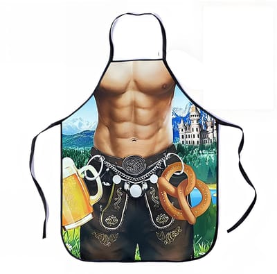 Dailygoods - Münchner Oktoberfest kookschort voor heren, grappig barbecueschort en dirndlschort voor Oktoberfest, gepersonaliseerd en uniek, grappig, nauwsluitend, waterdicht schort
