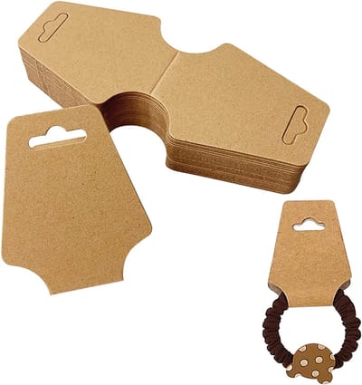 100 stuks Sieraden Display Kaarten, Ketting Display Kaarten Sieraden Display Opknoping Kaarten Armband Display Kaarten Sleutelhanger Display Kaarten Kraftpapier voor Sieraden Oorbellen Enkelbanden