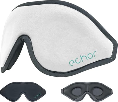 Comfortabel verstelbaar 3D oogmasker voor totale verduistering - slaapmasker voor vrouwen en mannen - wit