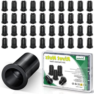 Set van 50 M4 Rivet Nuts van 304 RVS, Ronde Platte Kop, Ideaal voor Metaal, Kunststof en Fiberglas Toepassingen