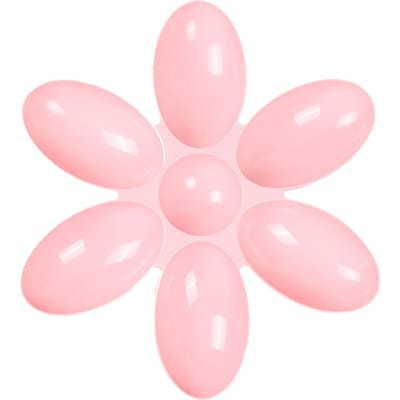 Kattenvoerbak Plastic 6 Petalen Duurzaam Gemakkelijk Schoon te Maken Puppy Voerbak voor Kleine Katten Kittens roze