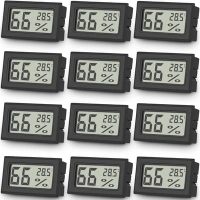 Digitale thermometer hygrometer - Klimaatmeter binnen - Binnenklimaat meten - Verbeterde meettechnologie - Compact formaat - Wit
