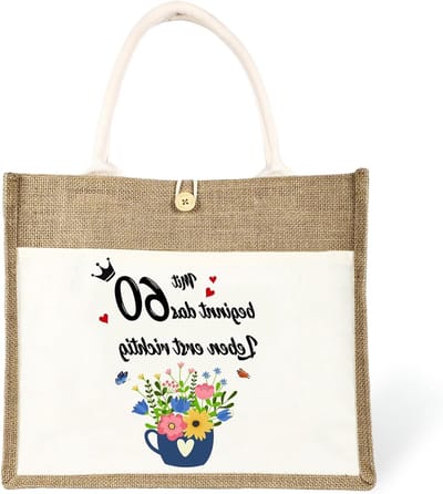 Jute tas voor schilderen, gepersonaliseerde stoffen tas, opvouwbare boodschappentas voor camping en reizen, eco-vriendelijk en duurzaam