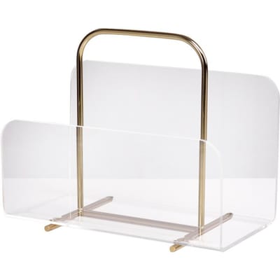 Acryl Tijdschriften Boekenkast Roestvrij Staal Krantenrek Opbergrek Boekhouder Verkoopkantoor Modelkamer Licht Luxe Decoratieve Ornamenten Gold M05887