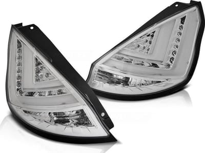 Achterlichten FORD FIESTA MK7 12-16 HB CHROOM LED STRIP