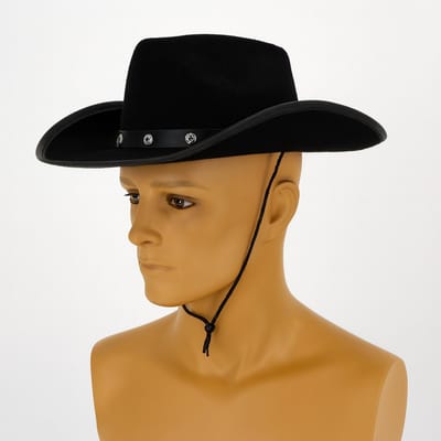 Western Cowboy hoed volwassene vilten hoed met noppenband
