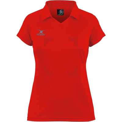 Gilbert Netball Eclipse Hook and Loop Shirt Wmn - W 6 - Rood