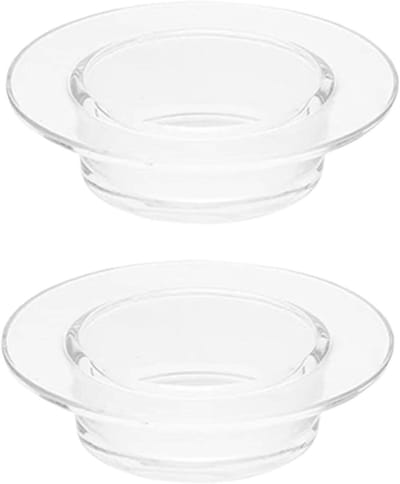 Wax Warmer Schotel - Smeltbakje Glas - Geuren Verspreiden - Hittebestendig Materiaal - 2 Stuks 11.5 cm - Helder