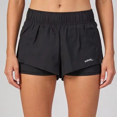 Softee Aroa damesshort zwart - S