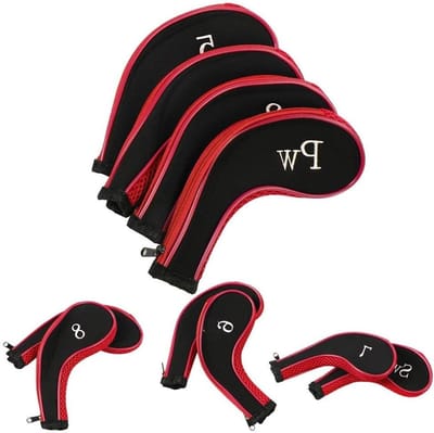 10 Stuks Neopreen Waterdichte Golf Club Hoofdkappen - Bescherming voor IJzers en Putters, Golf Accessoire voor Sportliefhebbers