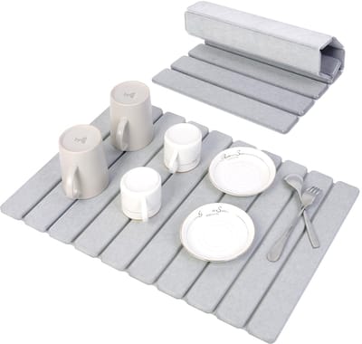 Unyqoos® Waterabsorberende en opvouwbare steenmat voor keuken en badkamer 60x40 cm