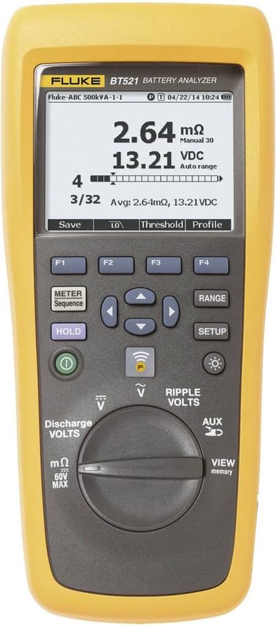 Fluke Loodaccutester BT521 Meetbereik (batterijtester) tot 1000 V Oplaadbare batterij, Batterij 4489996