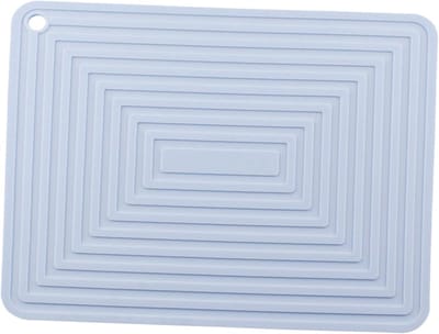 Siliconen Onderzetter - Pannenlap Mat - Aanrecht Beschermen - Hittebestendig Antislip - 29 x 23 cm - Lichtblauw
