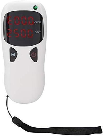 Luchtkwaliteit Monitor - HCHO TVOC Sensor - Binnenlucht Testen - Draagbaar LED Display - 14.3 cm - Zwart