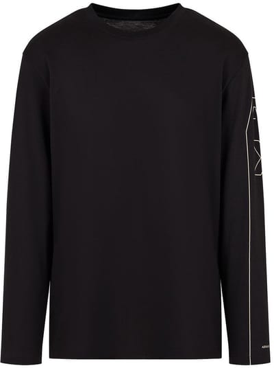 Armani Exchange 6dzth4-zja5z T-shirt Met Lange Mouwen Zwart M Man