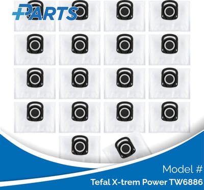 Tefal X-trem Power TW6886 Stofzakken (18 Stuks, Plus.Parts® alternatief voor ZR200540)