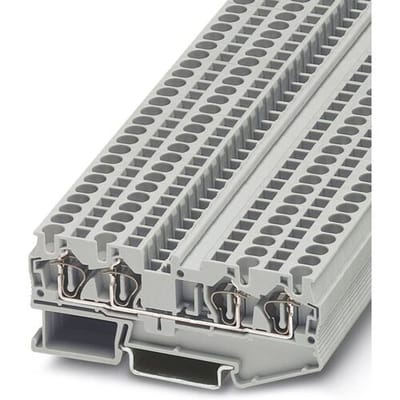 Phoenix Contact 3031445 Doorgangsserieklem 6.2 mm Spanveer Grijs 50 stuk(s)