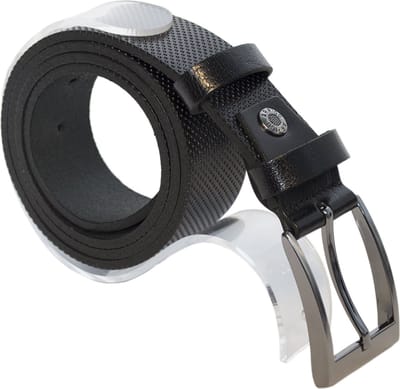 Riem Heren - Zwart - Italiaans Echt leer - 3.5 cm Breed - Maat 115 (Taille tot 100 cm)