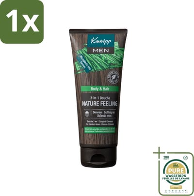 1 x Kneipp - Douchegel - Men - Nature Feeling - 2-in-1 - 200 ml- Douchegel Mannen - Natuurlijke Douchegel - 2-in-1 Douchegel - Douchegel Voor Mannen - Douchegel Met Dennenolie