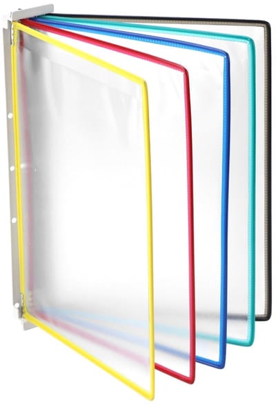 longziming -A4 Zichttafel - Display Frame - Draaibare PVC Folie - PVC - Eenvoudige Muurmontage Met Schroeven - 5 Stuk