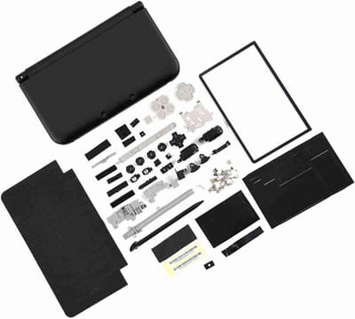 Allecto Plus - Behuizing Reparatieonderdelen 3DS XL Vervangende Hoes Zwart | Volledige Cover Reparatie | Accessoires voor Nintendo 3DS XL