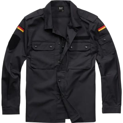 Brandit - BW Feldbluse black Overhemd - S - Zwart