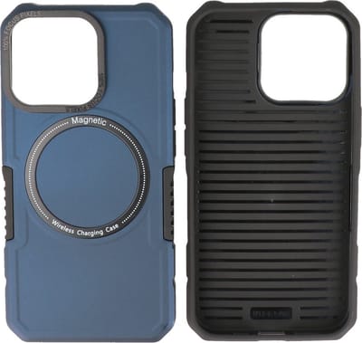 Hoesje Geschikt voor de iPhone 13 Pro - Schokbestendige Telefoonhoesje Geschikt voor MagSafe - Navy