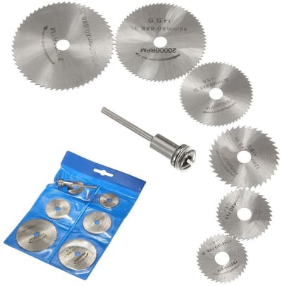 Zaagbladen Set - Snijschijven - Hout Bewerken - HSS Staal - 6 Delig - Zilver