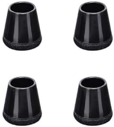 Stoelpootdoppen - Viltglijders Beschermers - Vloeren Beschermen - Ergonomisch Viltdesign - 24 Stuks - Zwart