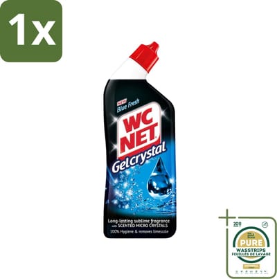 1 x WC-Net - Toiletreiniger - Gel - Blue Fresh - Anti-Kalk - 750 ml- Toiletreiniger - Kalkaanslag - Vlekken - Hygiëne - Desinfecterend