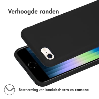imoshion Hoesje - Geschikt voor Apple iPhone SE (2022) / SE (2020) / 8 / 7 - Color Backcover - Zwart