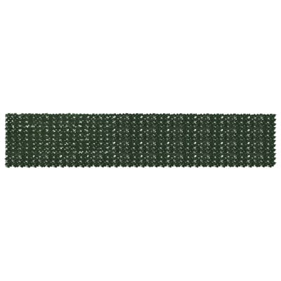 vidaXL - Balkonscherm - met - bladeren - Donkergroen - 500 - x - 100 - cm