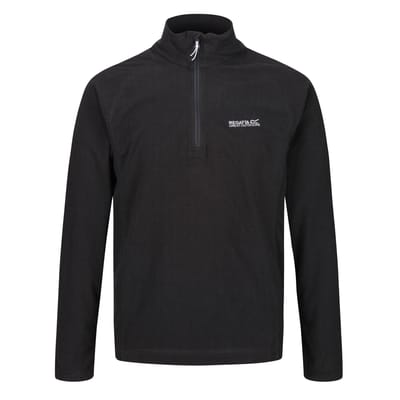 Regatta Great Outdoors - Heren Montes Fleece Sweater met Trechter Nek (Zwart)
