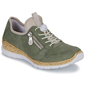 Rieker Women Slippers Blue Sneakers, Slippers, Comfort, MemoSoft N42G0-52 Green