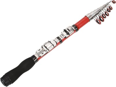 Telescopische Hengel - Vliegvishengel Opvouwbaar - Zoetwater Vissen - Vezel Versterkte Plastic - 1.7m - Rood