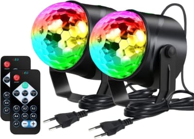 ApexArte® Discolamp Kinderen - Discobal - Feestverlichting met Afstandsbediening - Zwart