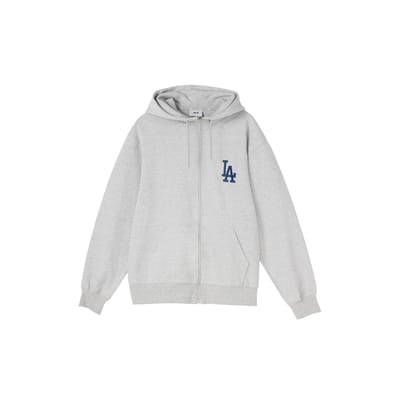 MLB Los Angeles Dodgers Letterlogo Rits Hoodie Unisex hoodies Lichtgrijs 3ATRB0121-07MGS L gray