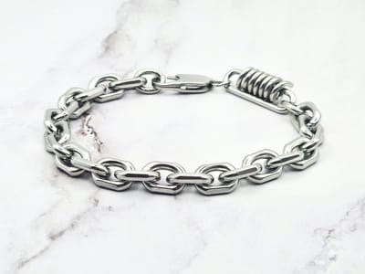 Mei's - Muse Dynamic Link - armband heren - RVS zilver - polsmaat 17 cm