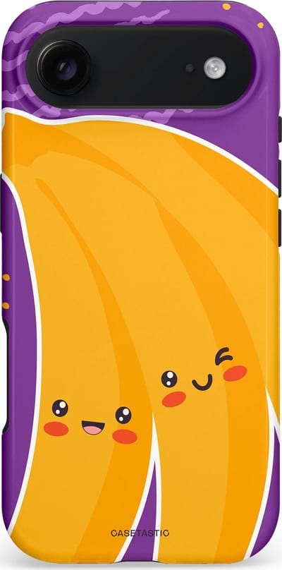 Casetastic hoesje geschikt voor Apple iPhone Air - MagSafe - Dubbellaagse bescherming - Blije Banaan - Fashion Case - Lavendel Geel