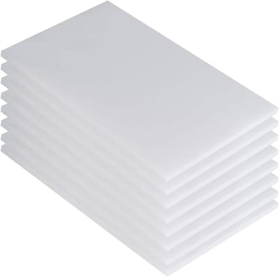 Nylon Kunststof Platen - PA6 Plaat - Onderdelen Maken - Hoge Treksterkte - 8 stuks 5mm - Wit