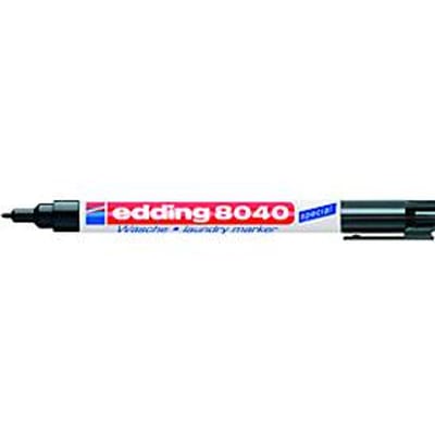 Wasgoedmarker edding 8040 rond 1mm zwart in blister