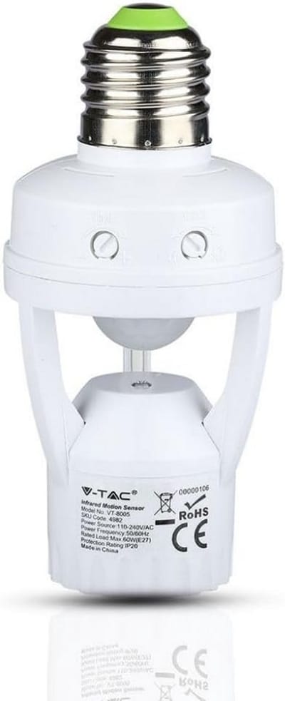 E27 Sensor voor Lampen met Bewegingsmelder - Eenvoudig te Installeren