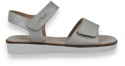 Metallische Sandalen met klittenbandsluiting voor dames s.Oliver